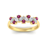 Load image into Gallery viewer, 1-ct-vintage-pink-sapphire-wedding-bands-for-women-in-yellow-gold-fdw2308gsadrpiangle5-1.00ct-nl-yg
