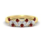 Load image into Gallery viewer, 1-ct-vintage-ruby-wedding-bands-for-women-in-yellow-gold-fdw2308grudrsleep-1.00ct-nl-yg
