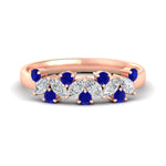 Load image into Gallery viewer, 1-ct-vintage-sapphire-wedding-bands-for-women-in-rose-gold-fdw2308gsablsleep-1.00ct-nl-rg
