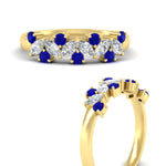 Load image into Gallery viewer, 1-ct-vintage-sapphire-wedding-bands-for-women-in-yellow-gold-fdw2308gsablangle3-1.00ct-nl-yg
