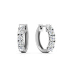 Load image into Gallery viewer, 1-Ct.-Diamond-Small-Hoop-Earring-In-White-Gold-FDEAR10773-1.00+CT-WG
