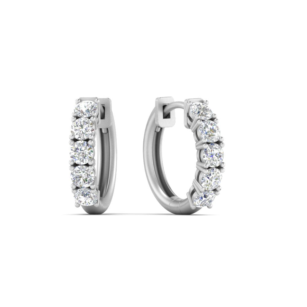 1-Ct.-Diamond-Small-Hoop-Earring-In-White-Gold-FDEAR10773-1.00+CT-WG