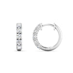Load image into Gallery viewer, 1-Ct.-Diamond-Small-Hoop-Earring-In-White-Gold-FDEAR10773-1.00+CT-WG

