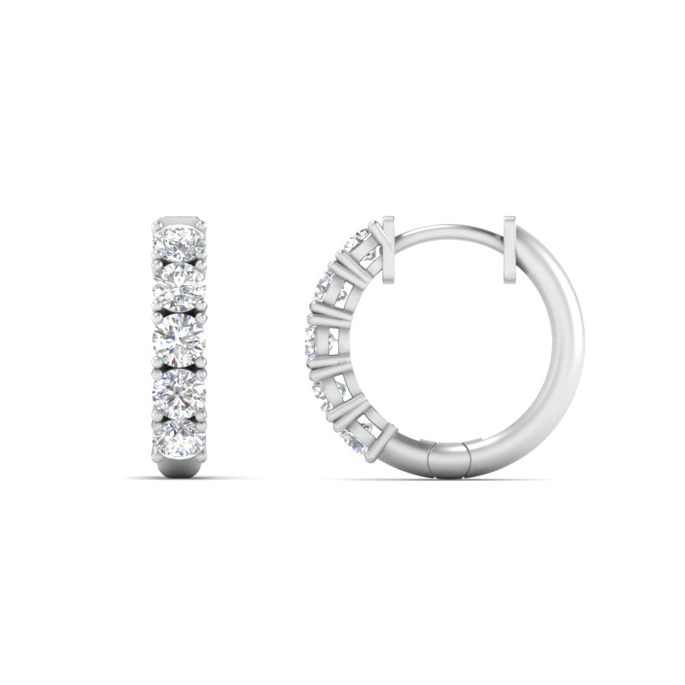1-Ct.-Diamond-Small-Hoop-Earring-In-White-Gold-FDEAR10773-1.00+CT-WG