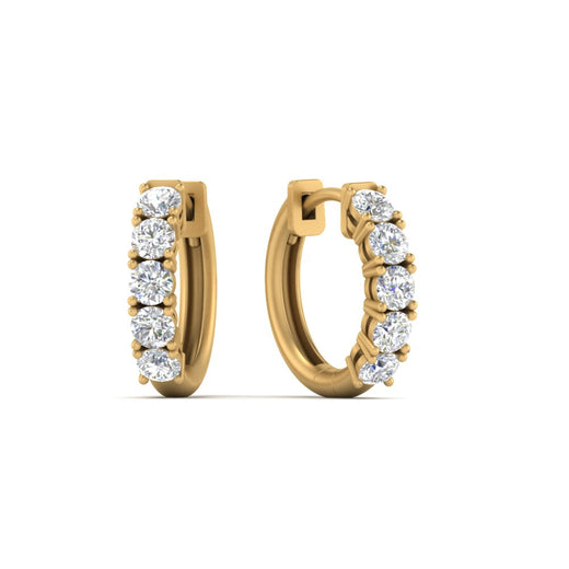 1-Ct-Lab-Diamond-Small-Hoop-Earring-In-14K-Yellow-Gold-FDEAR10773