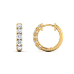 Load image into Gallery viewer, 1-Ct-Lab-Diamond-Small-Hoop-Earring-In-14K-Yellow-Gold-FDEAR10773
