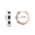 Load image into Gallery viewer, 1-ct.-diamond-small-hoop-earring-with-black-diamond-in-rose-gold-FDEAR10773GBLACKANGLE1-NL-RG_a180d74b-cb9f-4a36-9cb8-5a0930fcdeeb

