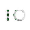 Load image into Gallery viewer, 1-ct.-diamond-small-hoop-earring-with-emerald-in-white-gold-FD-EAR10773GEMGR-NL-WG