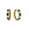 Load image into Gallery viewer, 1-ct.-diamond-small-hoop-earring-with-emerald-in-yellow-gold-FD-EAR10773GEMGR-NL-YG