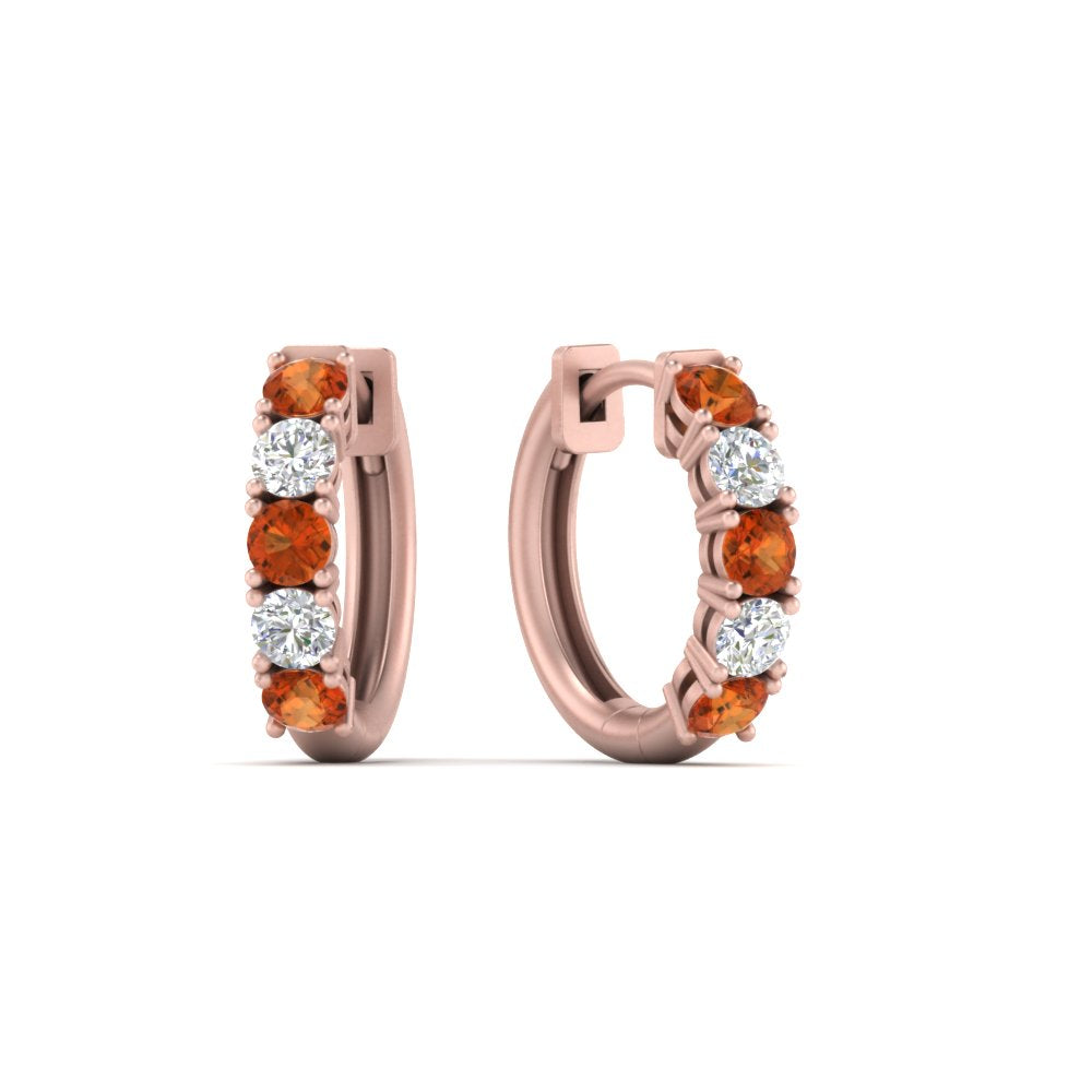 1-ct.-diamond-small-hoop-earring-with-orange-sapphire-in-rose-gold-FD-EAR10773GSAOR-NL-RG