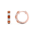 Thumbnail 28 - 1-ct.-diamond-small-hoop-earring-with-orange-sapphire-in-rose-gold-FD-EAR10773GSAOR-NL-RG