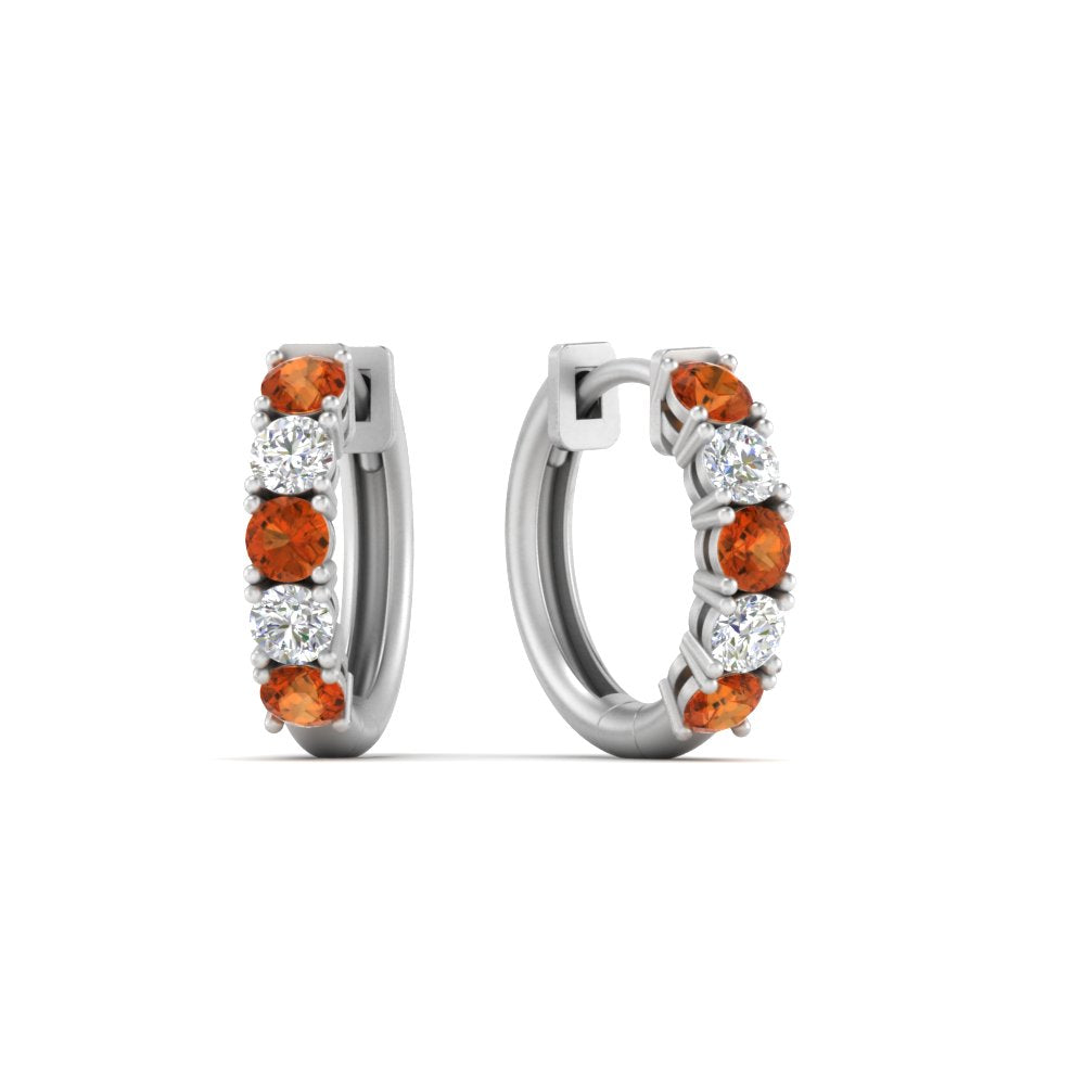 1-ct.-diamond-small-hoop-earring-with-orange-sapphire-in-white-gold-FD-EAR10773GSAOR-NL-WG
