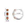 Load image into Gallery viewer, 1-ct.-diamond-small-hoop-earring-with-orange-sapphire-in-white-gold-FDEAR10773GSAORANGLE1-NL-WG_a9cfe608-861a-4aed-a173-0f56fa741cee