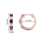 Load image into Gallery viewer, 1-ct.-diamond-small-hoop-earring-with-pink-sapphire-in-rose-gold-FDEAR10773GSADRPIANGLE1-NL-RG_9180ea95-a2f0-454b-a342-0d36d645720d

