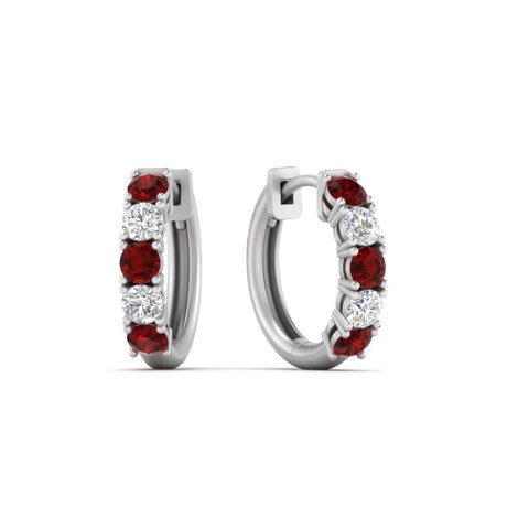 1-ct.-diamond-small-hoop-earring-with-ruby-in-white-gold-FD-EAR10773GRUDR-NL-WG