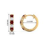 Load image into Gallery viewer, 1-ct.-diamond-small-hoop-earring-with-ruby-in-yellow-gold-FDEAR10773GRUDRANGLE1-NL-YG_152b2dd0-3620-44c6-929f-7ae9e7a6947c
