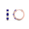 Load image into Gallery viewer, 1-ct.-diamond-small-hoop-earring-with-sapphire-in-rose-gold-FD-EAR10773GSABL-NL-RG