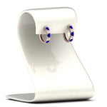 Load image into Gallery viewer, 1-ct.-diamond-small-hoop-earring-with-sapphire-in-rose-gold-FD-EAR10773GSABL-NL-RG
