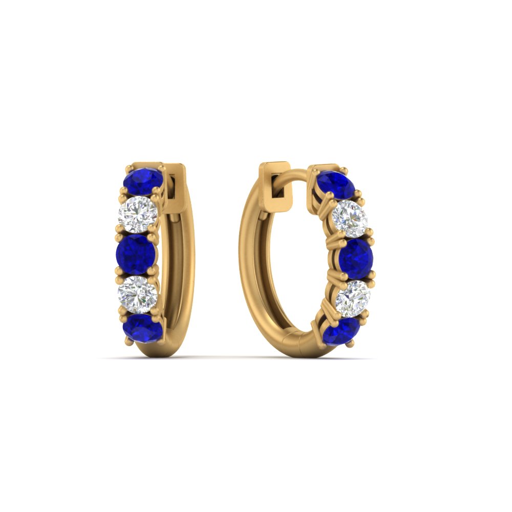 1-ct.-diamond-small-hoop-earring-with-sapphire-in-yellow-gold-FD-EAR10773GSABL-NL-YG
