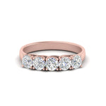 Load image into Gallery viewer, 1-ct.-diamond-trellis-5-stone-wedding-band-in-rose-gold-FD10769RO-1.00CTANGLE3-NL-RG
