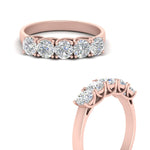 Load image into Gallery viewer, 1-ct.-diamond-trellis-5-stone-wedding-band-in-rose-gold-FD10769RO-1.00CTANGLE3-NL-RG
