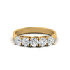Load image into Gallery viewer, 1-ct.-diamond-trellis-5-stone-wedding-band-in-yellow-gold-FD10769RO-1.00CTANGLE3-NL-YG