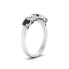 Load image into Gallery viewer, 1-ct.-diamond-trellis-5-stone-wedding-band-with-black-diamond-in-white-gold-FD10769RO-1.00CTGBLACKANGLE3-NL-WG