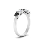 Load image into Gallery viewer, 1-ct.-diamond-trellis-5-stone-wedding-band-with-black-diamond-in-white-gold-FD10769RO-1.00CTGBLACKANGLE3-NL-WG
