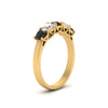 Load image into Gallery viewer, 1-ct.-diamond-trellis-5-stone-wedding-band-with-black-diamond-in-yellow-gold-FD10769RO-1.00CTGBLACKANGLE3-NL-YG