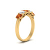 Load image into Gallery viewer, 1-ct.-diamond-trellis-5-stone-wedding-band-with-orange-sapphire-in-yellow-gold-FD10769RO-1.00CTGSAORANGLE3-NL-YG