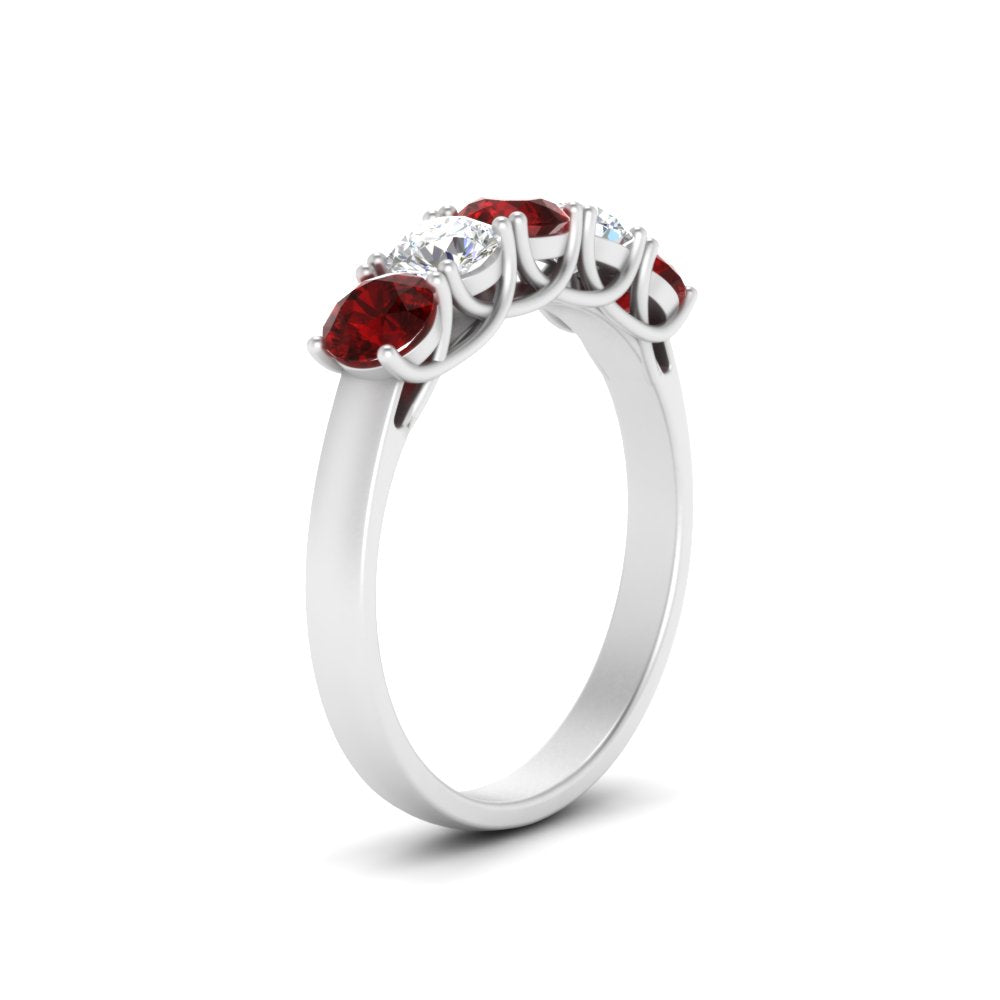 1-ct.-diamond-trellis-5-stone-wedding-band-with-ruby-in-white-gold-FD10769RO-1.00CTGRUDRANGLE3-NL-WG