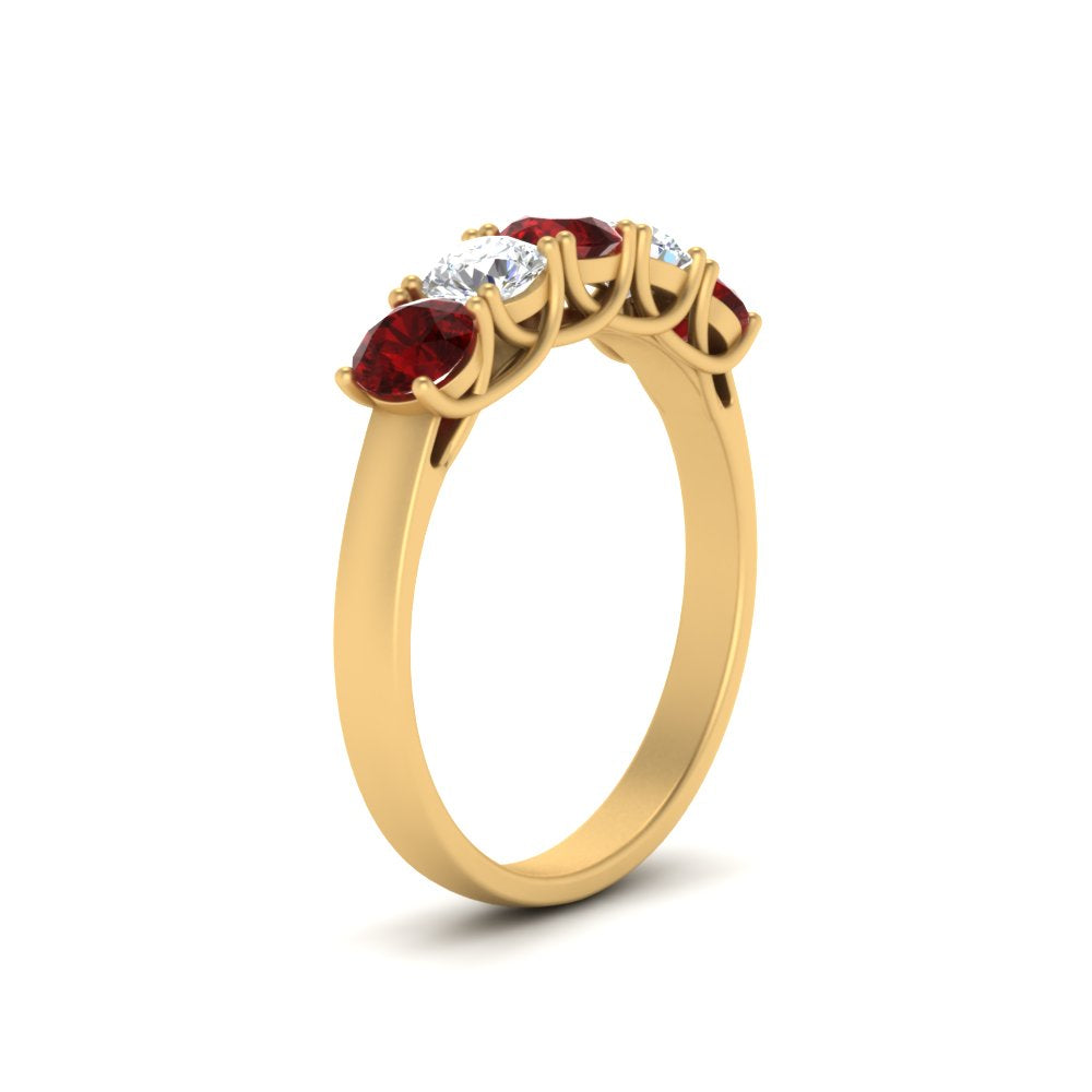 1-ct.-diamond-trellis-5-stone-wedding-band-with-ruby-in-yellow-gold-FD10769RO-1.00CTGRUDRANGLE3-NL-YG
