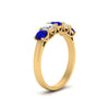 Load image into Gallery viewer, 1-ct.-diamond-trellis-5-stone-wedding-band-with-sapphire-in-yellow-gold-FD10769RO-1.00CTGSABLANGLE3-NL-YG