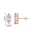 Thumbnail 4 - Marquise Diamond 6 Prong Stud Earrings Half Carat