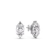 Marquise Diamond 6 Prong Stud Earrings Half Carat