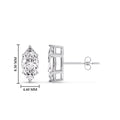 Thumbnail 10 - Marquise Diamond 6 Prong Stud Earrings Half Carat