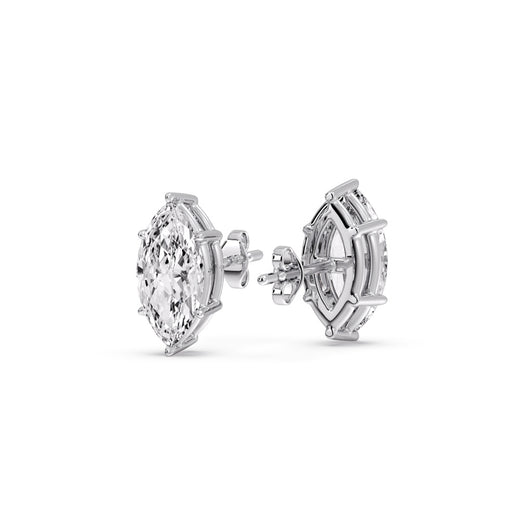 Marquise Diamond 6 Prong Stud Earrings Half Carat
