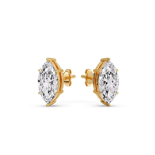 Marquise Diamond 6 Prong Stud Earrings Half Carat