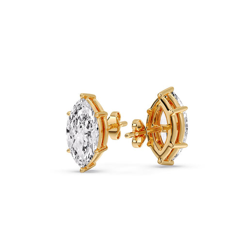 Marquise Diamond 6 Prong Stud Earrings Half Carat