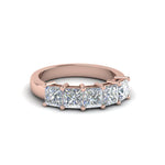 Load image into Gallery viewer, 1-ct.-princess-cut-five-stone-wedding-band-in-rose-gold-FD8008PRB-1CT-NL-RG.jpg
