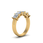 Load image into Gallery viewer, 1-ct.-princess-cut-five-stone-wedding-band-in-yellow-gold-FD8008PRB-1CT-NL-YG.jpg
