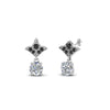 Load image into Gallery viewer, 1-ct.-round-art-deco-design-earring-black-diamond-in-14K-white-gold-FDEAR8425-0.50CTGBLACK-NL-WG