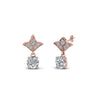 Load image into Gallery viewer, 1-ct.-round-art-deco-design-earring-in-14K-rose-gold-FDEAR8425-0.50CT-NL-RG