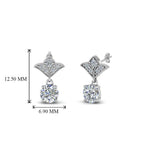Load image into Gallery viewer, 1-ct.-round-art-deco-design-earring-in-950-Platinum-FDEAR8425-0.50CT-NL-WG
