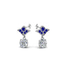 Load image into Gallery viewer, 1-ct.-round-art-deco-design-earring-with-blue-sapphire-in-14K-white-gold-FDEAR8425-0.50CTGSABL-NL-WG
