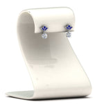 Load image into Gallery viewer, 1-ct.-round-art-deco-design-earring-with-blue-sapphire-in-950-Platinum-FDEAR8425-0.50CTGSABL-NL-WG
