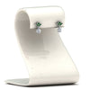 Load image into Gallery viewer, 1-ct.-round-art-deco-design-earring-with-emerald-in-14K-white-gold-FDEAR8425-0.50CTGEMGR-NL-WG