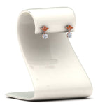 Load image into Gallery viewer, 1-ct.-round-art-deco-design-earring-with-orange-sapphire-in-14K-rose-gold-FDEAR8425-0.50CTGSAOR-NL-RG
