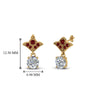 Load image into Gallery viewer, 1-ct.-round-art-deco-design-earring-with-ruby-in-14K-yellow-gold-FDEAR8425-0.50CTGRUDR-NL-YG
