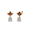 Load image into Gallery viewer, 1-ct.-round-art-deco-design-earring-with-ruby-in-14K-yellow-gold-FDEAR8425-0.50CTGRUDR-NL-YG